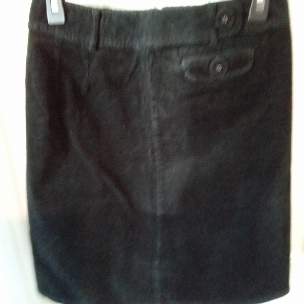 Ann Taylor Size 2 Petite Black  Corduroy Mini Skirt